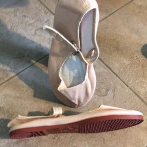 Cotton maryjane strapped flat